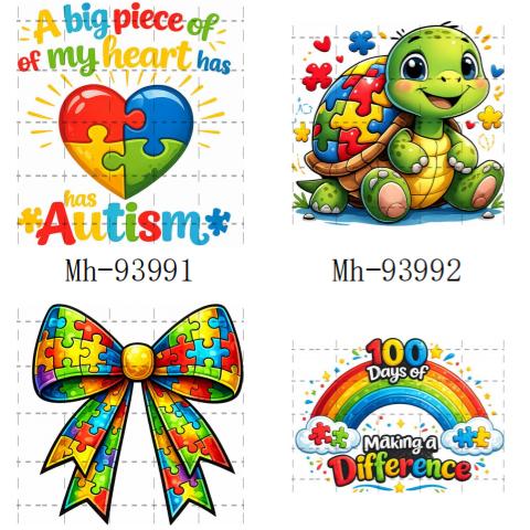For Heat Transfers-Washable Durable Soft Touch Iron-On Transfers for Garment Use for Autism Clothing