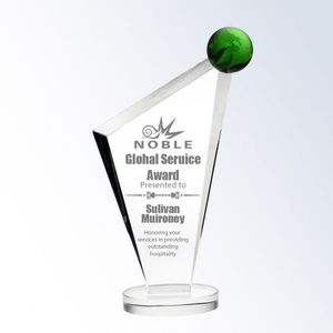 Noble personalizado <span class=keywords><strong>Green</strong></span> Crystal <span class=keywords><strong>Globe</strong></span> Awards elegante esfera trofeo de reconocimiento - Product Image 1