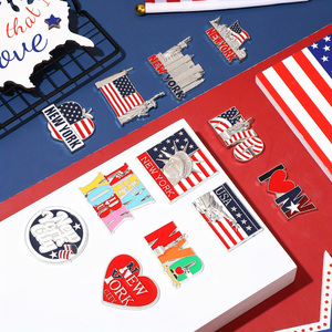 En gros personnalisé j'aime NY Liberty icônes métal Souvenir aimants pour réfrigérateur Urban Landmark Culture USA voyage cadeaux touristique Merch utilisation - Product Image 5