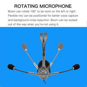 <b>Headset</b> Wholesale H110 Dual 3.5mm Earphone Audio Plugs Stereo with Supplier Slim <b>Headset</b> with Mic - Product Image 2