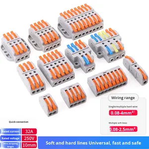 ขั้วต่อการเชื่อมต่ออย่างรวดเร็ว ขั้วต่อสายไฟฟ้า ขั้วต่อไฟส่องสว่าง เครื่องมือ<span class=keywords><strong>แยก</strong></span>สัญญาณ ไม่ต้องใช้สกรู กำลังไฟสูง - Product Image 2