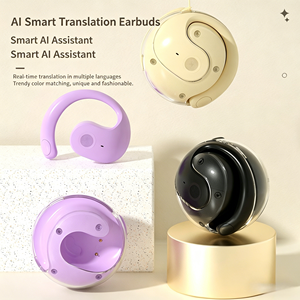 Écouteurs sans fil intelligents à clipser avec traducteur en temps réel, suppression du bruit ENC, étanchéité IPX4 - TWS multifonctionnels pour la musique et les appels - Product Image 4