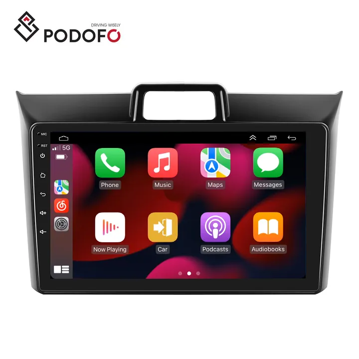 Podofo 9 ''Radio mobil 2 Din Android, Auto GPS RDS HIFI mendukung kamera AHD untuk Toyota AXIO/Corolla 2015 grosir