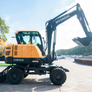 Venta caliente usada Hyundai HX60 HX60PRO Mini excavadora sobre orugas 6 toneladas buen rendimiento alta calidad en Stock en Shanghai - Product Image 1