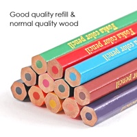 Foska crayons de couleur pré-aiguisés huile d'écriture lisse 24 crayons ensemble de crayons de couleur en bois pour la vente directe d'art