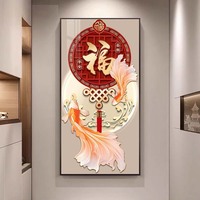 Art mural abstrait vertical Art Déco écologique et tableaux modernes à suspendre pour la maison et les entreprises