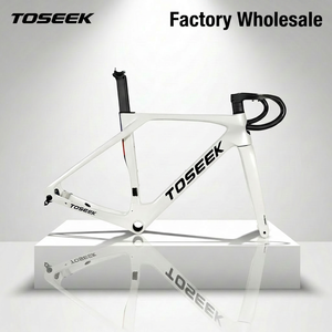 Cadre de vélo de route en carbone ultra-léger pneumatique 700c TOSEEK, vente en gros d'usine, pour vélos de route et <span class=keywords><strong>BMX</strong></span>, fabriqué en fibre de carbone OEM - Product Image 1