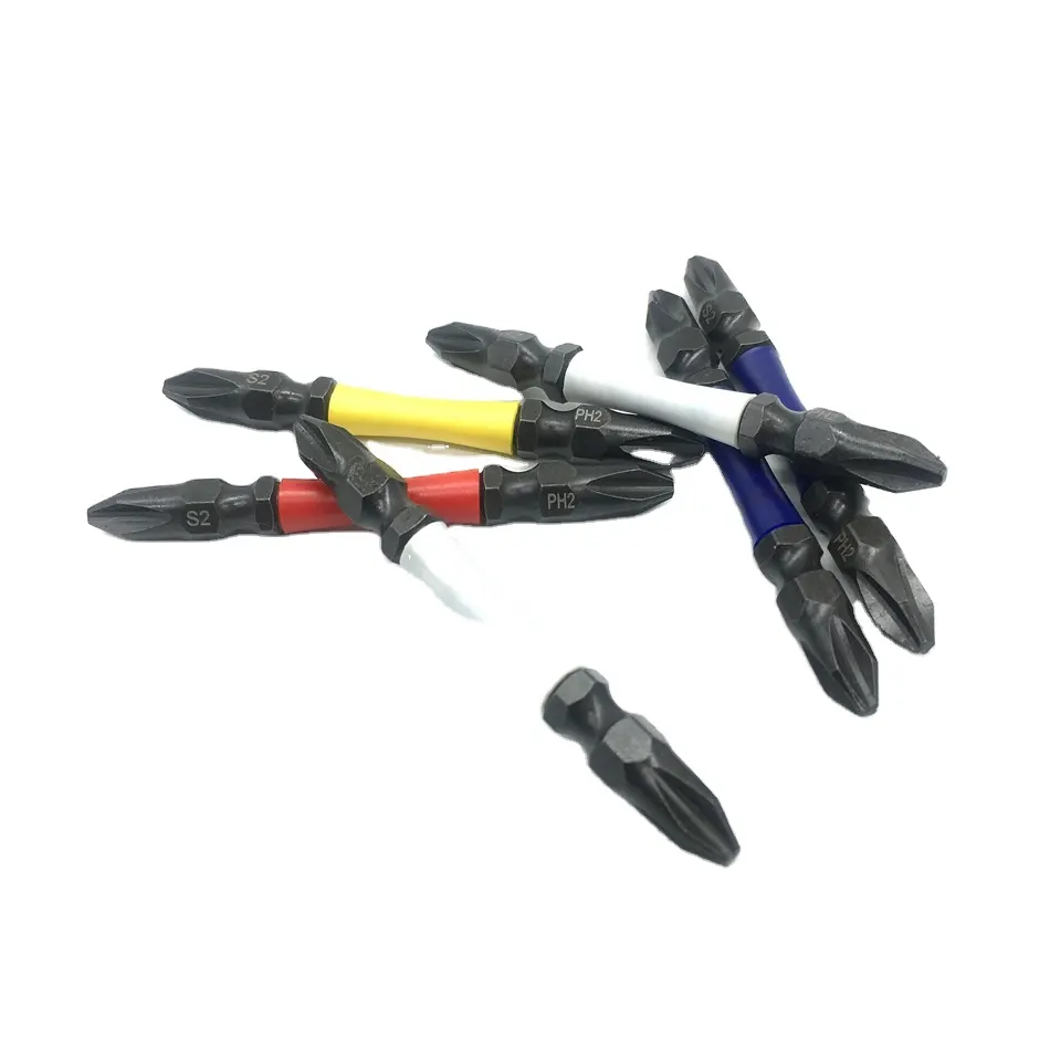 10pcs Anti-slip Screwdriver Drill Bits Anti Slip Screwdriver 50mm Ph2 Phillips Magnetic Screw Driver Insert Bit