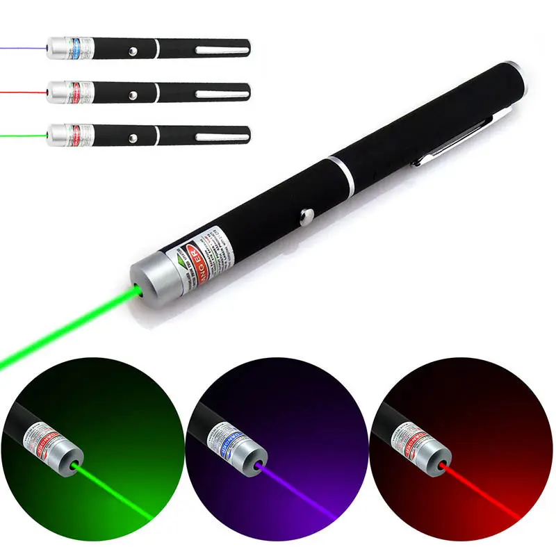 ที่มีประสิทธิภาพสีเขียว/สีแดง/สีฟ้าเลเซอร์ Pointer Pen Beam Light 5Mw Professional เลเซอร์ร้อนขาย