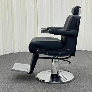 Fauteuil de Barbier Professionnel de Luxe Robuste, Hydraulique et Inclinable, Réglable pour Salons de Coiffure et Spas Commerciaux - Product Image 2