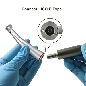 Besto Electric Dental Contra-ángulo de micromotor eléctrico con aumento 1:5, fibra óptica, spray de agua interno, anillo rojo, tipo E - Product Image 3