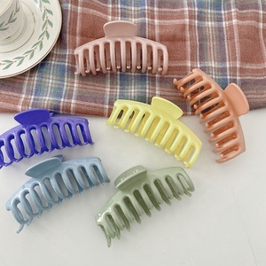 <span class=keywords><strong>Pince</strong></span> à <span class=keywords><strong>cheveux</strong></span> en plastique pour femmes, grande <span class=keywords><strong>pince</strong></span> à <span class=keywords><strong>cheveux</strong></span> en résine noire, acétate acrylique, 11cm, 5cm - Product Image 4