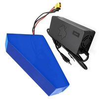 Batterie triangulaire 72V 30Ah, batterie de vélo électrique 48V 45Ah/52V 40Ah/60V 35Ah pour conversion DIY de vélo électrique 1000W-5000W, 18650 21700