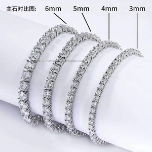 Pulsera de cadena de tenis de circonita estilo Hip Hop, accesorios de joyería de alta gama para mujer, pulsera completa para hombre, moda Tanjing - Product Image 4