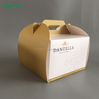 Usine personnalisée à emporter emballage alimentaire cupcake boulangerie beignet avec poignée anniversaire mariage avec fenêtre gâteau boîte d'emballage en papier
