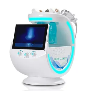 2023 hot 7 in 1 Intelligent Ice Blue RF Hydra Oxygen Jet Water Peeling facial beauty machine with skin analyzer