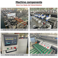 Machine de fabrication de sacs d'emballage alimentaire laminés à fermeture éclair pochette debout à insertion de film à une feuille