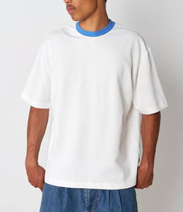 T-shirt pour homme de haute qualité, style Y2K, été, nouveau, col rond, coton, manches courtes, couleurs contrastées - Product Image 2