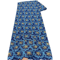 Kain Brokat Guipure Bordir Bunga Voile Katun Swiss Baru 2026 dengan Aplikasi Dantelle dan Pola Lubang-Lubang