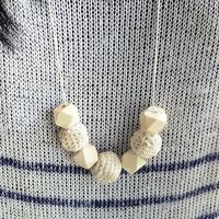 Bijoux en chaîne pour sucette biologique 18mm en bois de hêtre perles hexagonales en stock écologique pour bébé
