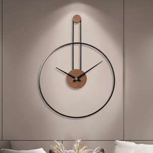 Stunning Metal Wall <b>Clock</b> Design For Living Spaces Offering Luxurious Appearance And Precision Time Display - Product Image 1