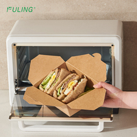 FULING 30 oz Récipients alimentaires à emporter Boîte à lunch jetable 45/49/66/96 oz Récipient alimentaire en papier kraft