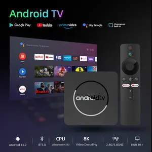 Android Tv Box Manufacturers Xnxx IPTV Streaming Device Mi Set-top Box ATV 4K Android TV Box With Google Assistant Voice Remote