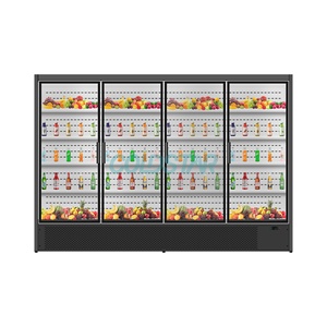 Réfrigérateur <span class=keywords><strong>LG</strong></span> <span class=keywords><strong>4</strong></span> <span class=keywords><strong>portes</strong></span>, vitrine réfrigérée pour légumes et fruits, refroidisseur vertical à ventilateur pour supermarché, refroidisseur de boissons froides - Product Image 3