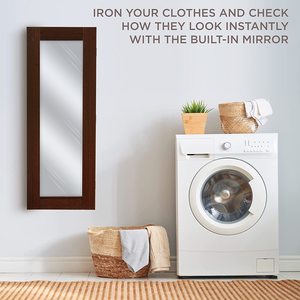Planche pliable d'accessoires de repassage pour vêtements à la maison planche à <span class=keywords><strong>repasser</strong></span> pliante en bois miroir <span class=keywords><strong>armoire</strong></span> murale avec rangement - Product Image 2