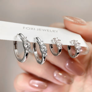 18K <b>Gold</b> Plated Zircon <b>Earrings</b> for Women - Elegant Fashion Jewelry Gifts, High Quality Cubic Zirconia Stud Dangle <b>Earrings</b> - Product Image 5