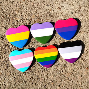 Accessoires de mode promotionnels de mode arc-en-ciel coloré <span class=keywords><strong>insigne</strong></span> en fer blanc personnalisable - Product Image 2