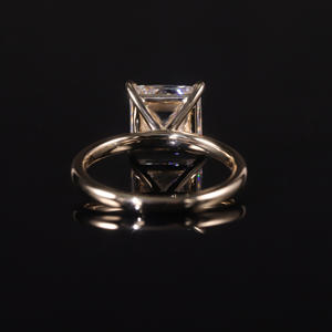 Anillo <span class=keywords><strong>de</strong></span> Moissanita <span class=keywords><strong>de</strong></span> Oro <span class=keywords><strong>de</strong></span> <span class=keywords><strong>14</strong></span> Quilates con Certificado GRA, Corte Princesa <span class=keywords><strong>de</strong></span> 3.5ct, <span class=keywords><strong>Diamante</strong></span> <span class=keywords><strong>de</strong></span> Moissanita Real Sólido, Fábrica <span class=keywords><strong>de</strong></span> Joyería <span class=keywords><strong>de</strong></span> Alta Gama AU585 - Product Image 2