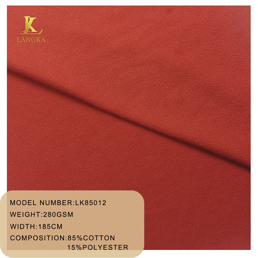 Langka Soft 280gsm 85% Organic Cotton 15% Recycled Polyester Cvc Knitting Loop French Terry Fabric