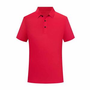 Polo de golf de seda helada de color sólido de manga corta para hombre, nuevo diseño con material suave transpirable, patrón de impresión sin marcas - Product Image 5