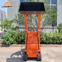 Mini-chargeuse compacte LOGWAY 925 mm à largeur réduite, haute efficacité de travail, moteur diesel Kubota, pour l'entretien routier, livraison gratuite