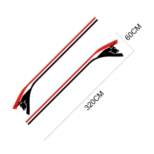 Autocollants latéraux en vinyle résistant aux UV pour camion <span class=keywords><strong>Fiat</strong></span> Toro avec porte de jupe imperméable à rayures de course - Product Image 5