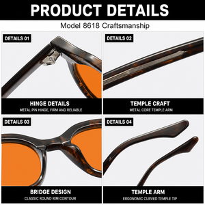 Nuevas Gafas TR90 Retro de Acetato con Bloqueo de Luz Azul, Monturas de Diseño para Lectura, Lentes para Mujer y Hombre 2026 - Product Image 4