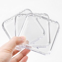 Boîte de rangement et de présentation pour nail art, transparente, épaissie, résistante aux rayures, en acrylique haute transparence, pour capsules d'ongles et bijoux