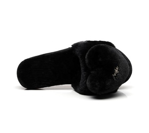 Nouveau femmes maison pantoufles doux fourrure amour coeur chaussures mode chaud en peluche chaussures femme sans lacet appartements femme diapositives - Product Image 6