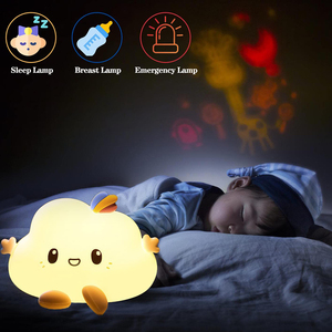 Silicone giocattoli per bambini camera da letto nuvole lampada lampada da tavolo regalo ricaricabile tipo di rubinetto nuvole Nursery lampada da comodino luce notturna a LED - Product Image 3