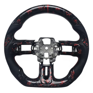Nuevo Producto, Volante Deportivo de Fibra de Carbono Forjada con Agarre de Cuero Perforado para Ford Mustang - Product Image 1