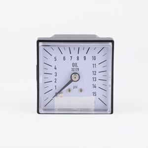 Manómetro de Caja Cuadrada 48x48 de Hierro Fundido para Medición Industrial de Presión de Aceite (psi) - Product Image 1
