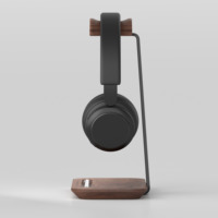 Support de support de casque universel portable personnalisé support de bureau en bois durable pour téléphone et tablette PC personnalisé