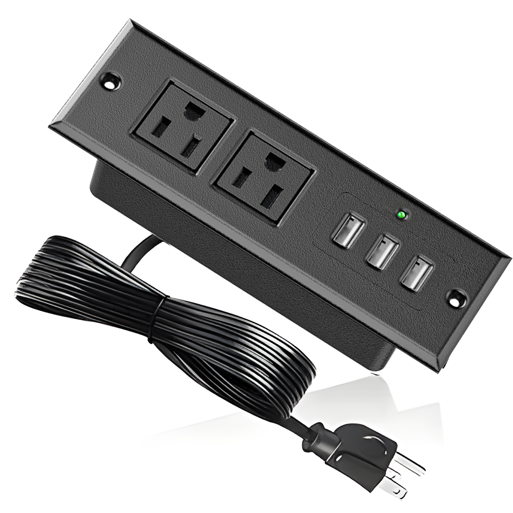 Con indicatore+3*USB-A+2*Presa