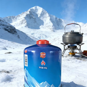 Bouteille de gaz butane liquéfié cylindrique en fer blanc avec impression de logo personnalisée pour réchaud de camping et chalumeau, emballage prêt à l'emploi en voyage - Product Image 5
