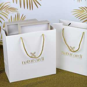 High Quality Handle Paper <b>Bag</b> Customized Logo Eco-Friendly Recyclable Luxury Handle Reusable Shopping Paper <b>Bags</b> for Packaging - Product Image 5