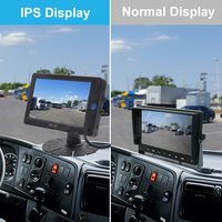 PJAUTO 7 pouces haute compatibilité vue arrière inversée bouton unique Heavy Duty LCD vue arrière véhicule voiture camion Bus moniteur