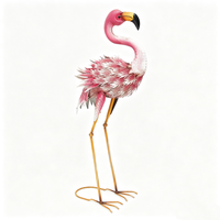 Statue de flamant rose résistante aux intempéries, grande sculpture de jardin pour extérieur, jardin, patio, pelouse, fontaine d'eau