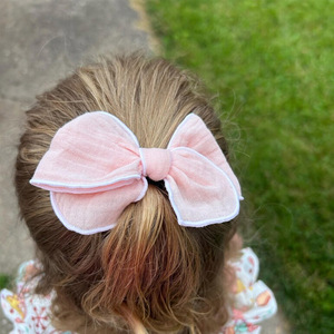 Fascia per <span class=keywords><strong>capelli</strong></span> in cotone tinta unita per neonati e bambini, stile europeo e americano, con fiocchi, confezione in cartone, per tutte le stagioni, per mantenere la bellezza. - Product Image 2