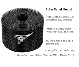8 "x100ft, 1,0mm Solarpanel-<span class=keywords><strong>Mesh</strong></span>-Bildschirm für vogel feste Solarmodule, Solar panel Bird Guard und schwarzer PVC-beschichteter verzinkter Stahl - Product Image 4